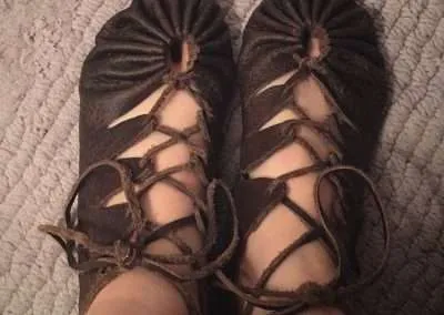 leather mocassins