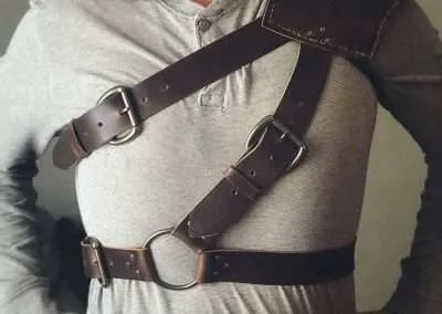 Custom Handmade Leather Pauldron Shoulder pad