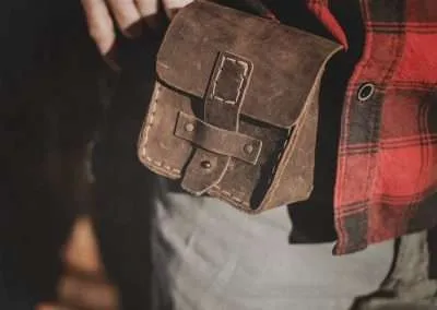 Custom handmade Leather Belt Pouch
