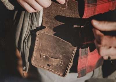 Custom handmade Leather Belt Pouch